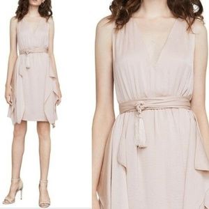 NWT BCBGMaxAzria Cahya Ruffled Satin Dress